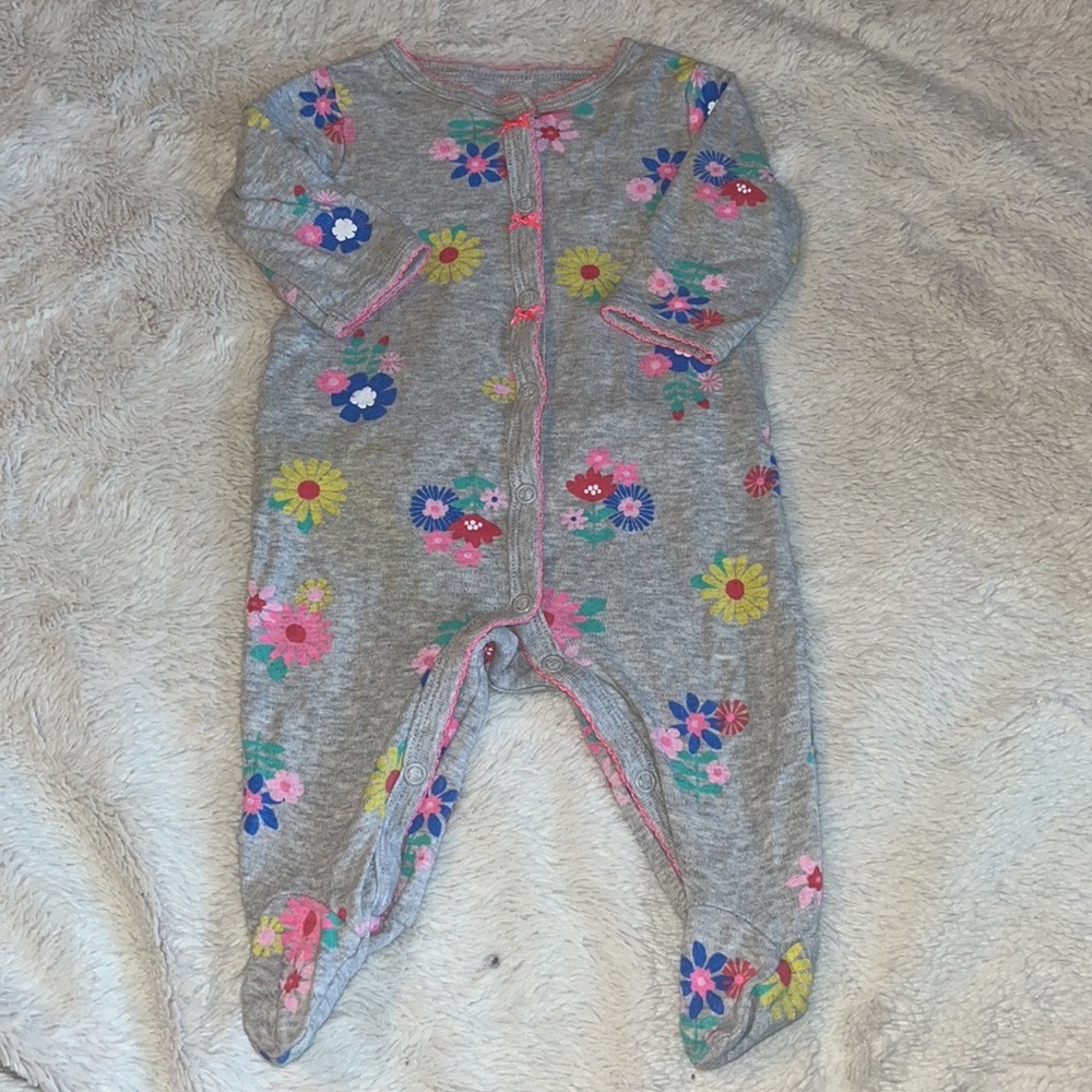 (2 for $10) carters floral footie/ sleeper